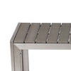 Theo Outdoor Bench | 53’’ | Aluminum | Gray Plank Style Seat BM287726