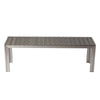 Theo Outdoor Bench | 53’’ | Aluminum | Gray Plank Style Seat BM287726
