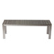 Theo Outdoor Bench | 53’’ | Aluminum | Gray Plank Style Seat BM287726