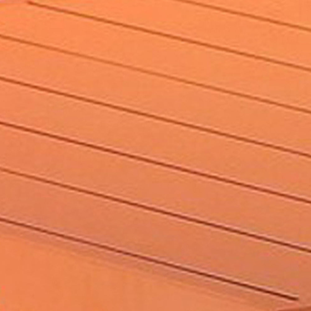 Meta Dining Table | 95" | Extendable | Orange Aluminum Plank Top