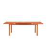 Meta Dining Table | 95" | Extendable | Orange Aluminum Plank Top