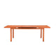 Meta Dining Table | 95" | Extendable | Orange Aluminum Plank Top