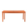 Meta Dining Table | 95" | Extendable | Orange Aluminum Plank Top