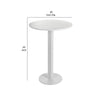 Keli Bar Table | 43’’ | Foldable | White Aluminum Frame