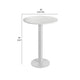 Keli Bar Table | 43’’ | Foldable | White Aluminum Frame
