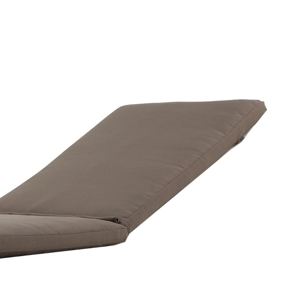 76 x 25 Outdoor Lounger Cushion 2 Inch Thick Padding Gray by Casagear Home BM287746
