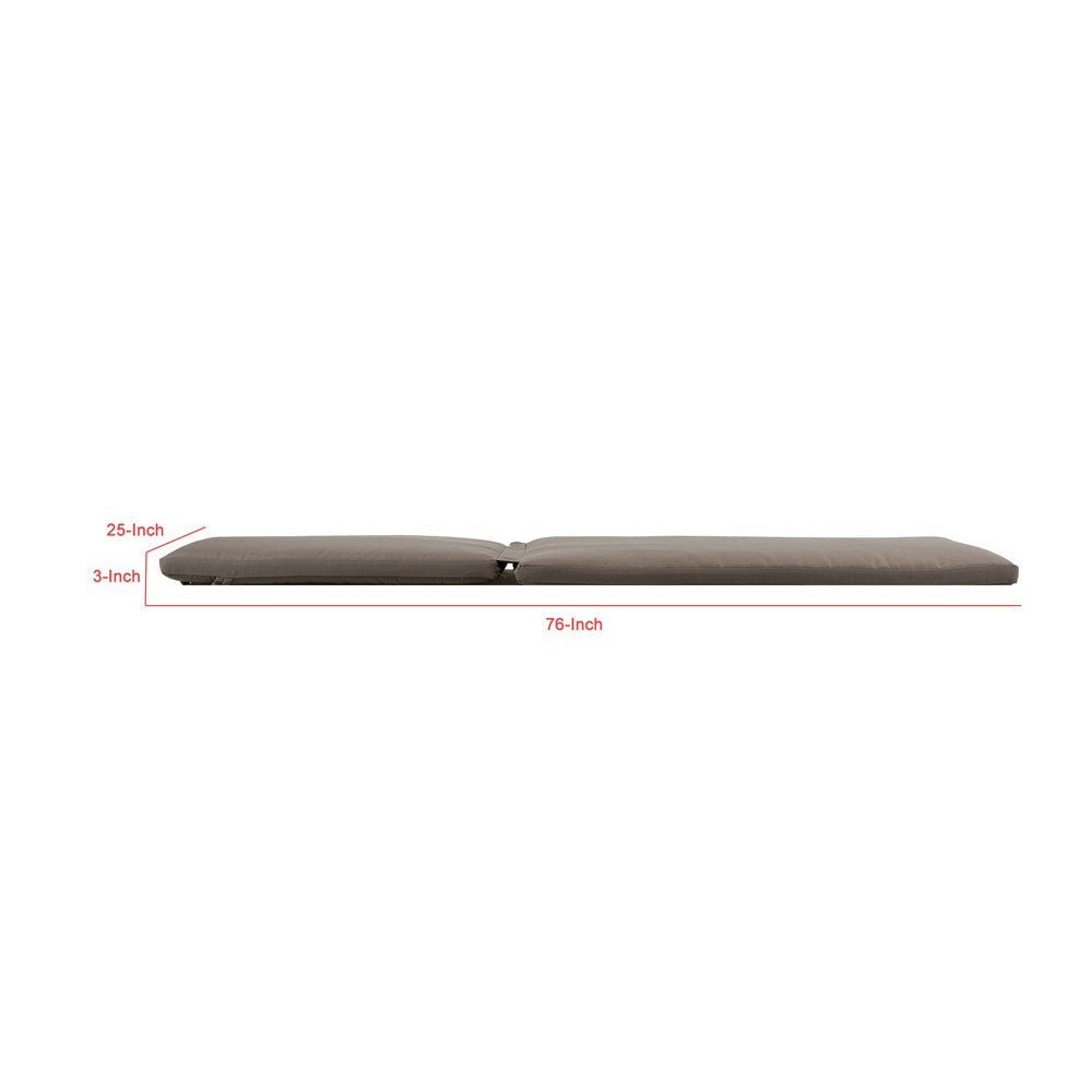 Lounger Cushion | 76 x 25 | 2’’ Thick | Gray Outdoor Fabric BM287746