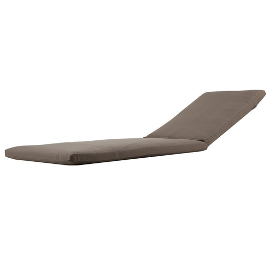 76 x 25 Outdoor Lounger Cushion, 2 Inch Thick Padding, Gray by Casagear Home