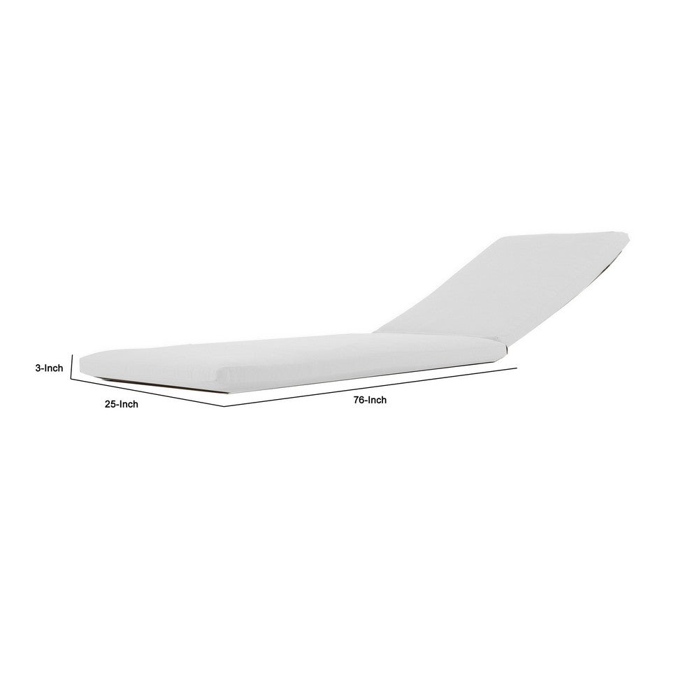 Edie Lounger Cushion | 76" | Outdoor | White