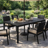 Fifi Dining Table | 71" | Outdoor | Black Frame | Polyresin Top