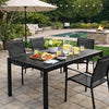 Fifi Dining Table | 71" | Outdoor | Black Frame | Polyresin Top