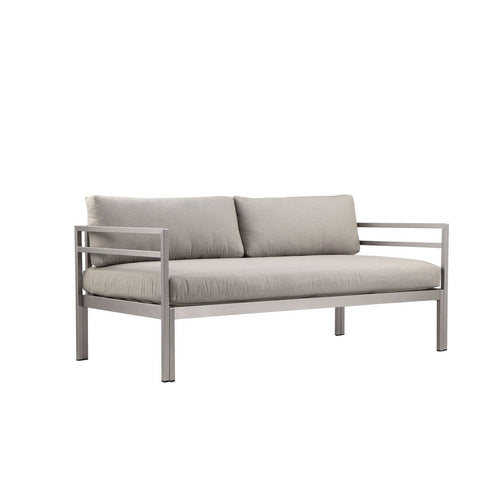 Billy Outdoor Sofa | 65" | Gray Aluminum | Fabric Cushions
