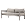 Billy Outdoor Sofa | 65" | Gray Aluminum | Fabric Cushions