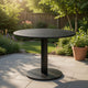 Keli Dining Table | 35" Round | Foldable | Black Aluminum Frame