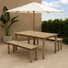 Felix Dining Set | 3 Piece | Acacia Wood | 6 Seater | Natural Brown