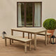 Felix Dining Set | 3 Piece | Acacia Wood | 6 Seater | Natural Brown