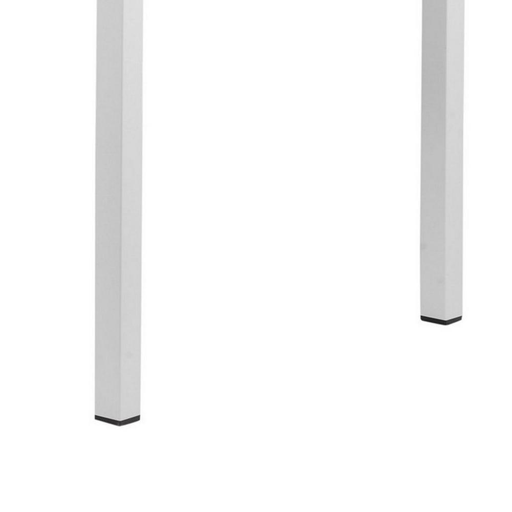 Fifi Dining Table | 71’’ | Brown Polyresin | White Metal Frame BM287789