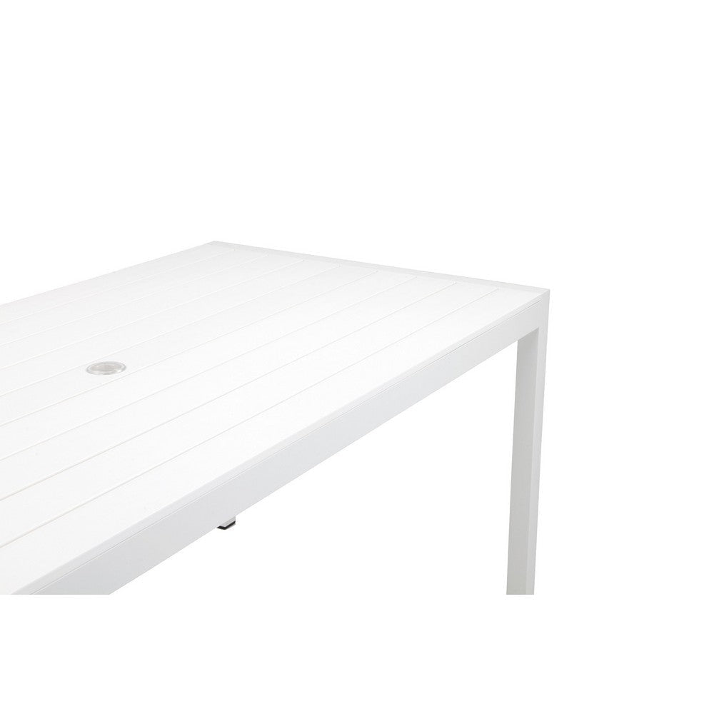 Fifi Dining Table | 71’’ | Polyresin Top | White Aluminum Frame BM287790