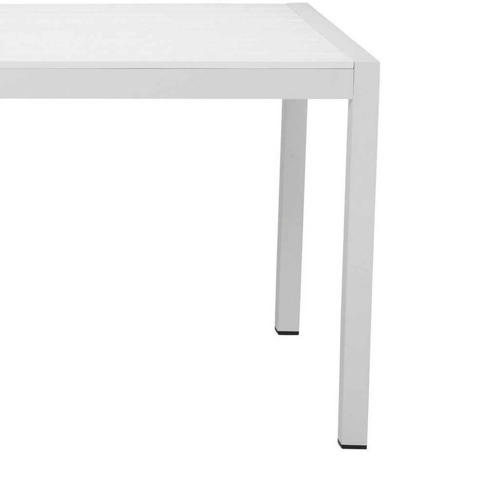 Fifi Dining Table | 71’’ | Polyresin Top | White Aluminum Frame BM287790