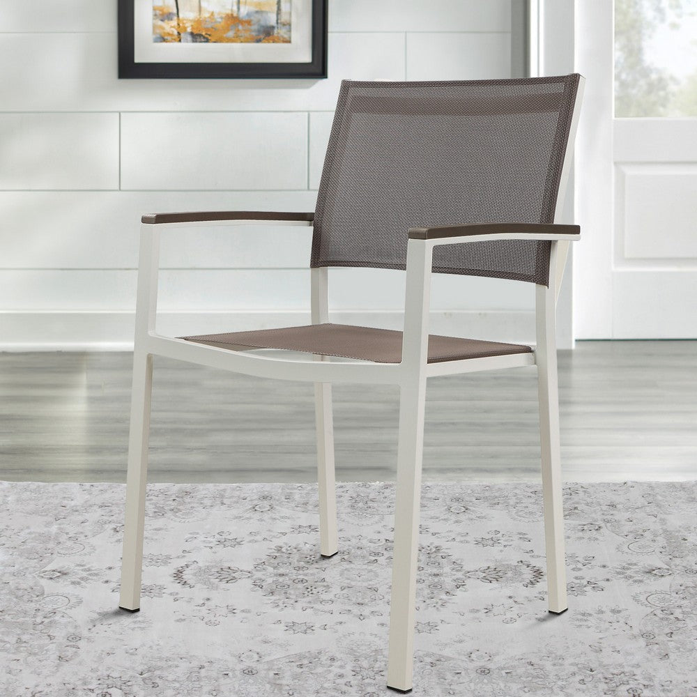 Fifi Dining Chairs | 21’’ | Set of 6 | Gray Textilene | Aluminum BM287791
