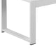 Lark Coffee Table | 35" | White Aluminum Frame | Polyresin Top