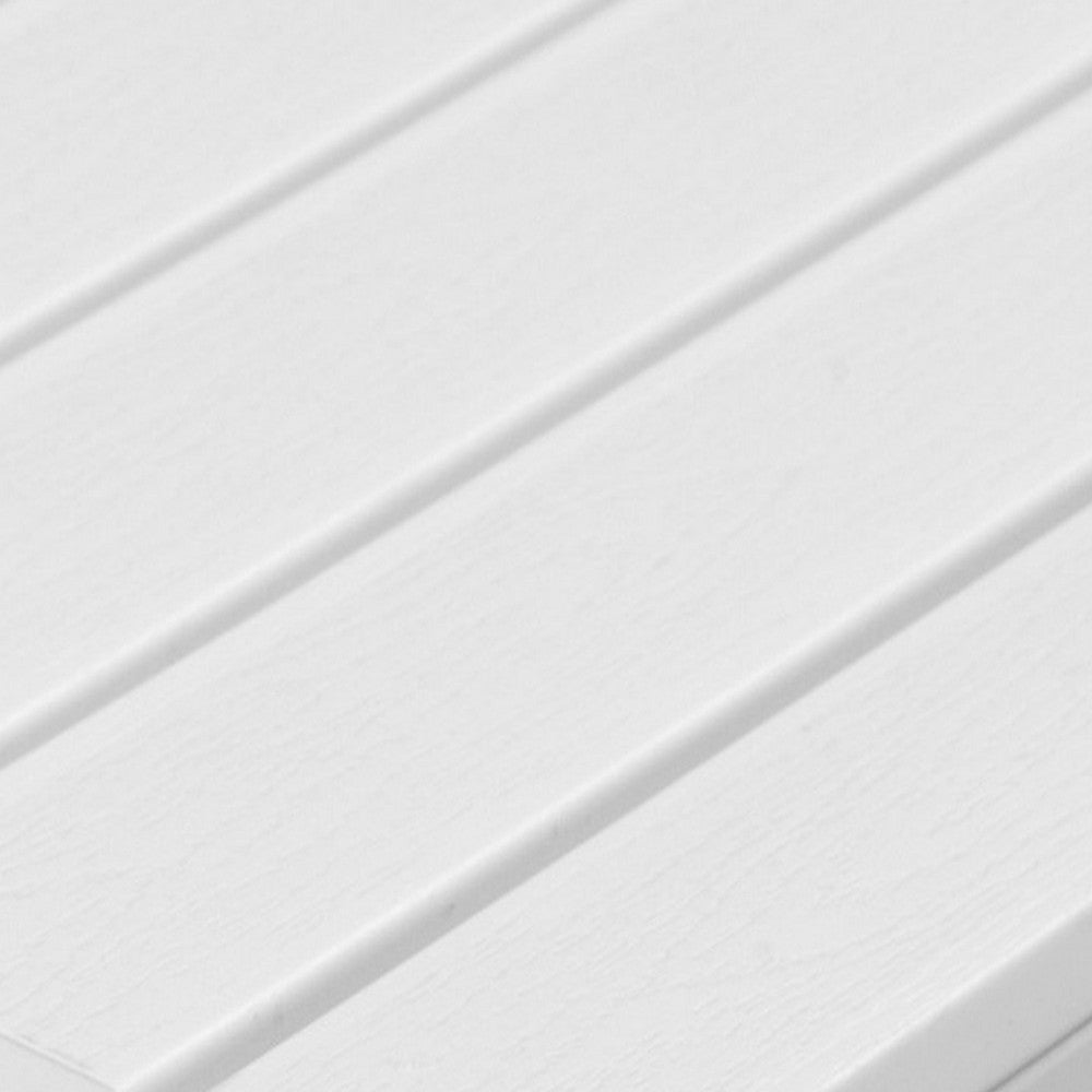 Lark Coffee Table | 35" | White Aluminum Frame | Polyresin Top