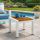 Josh Side Table | 18" | Brown Polyresin | Aluminum Frame