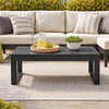 Kili Coffee Table | 35" | Polyresin | Black Aluminum Frame