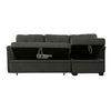 Elliot 84 Inch Sleeper Sectional Sofa with Storage Chaise Dark Gray Fabric By Casagear Home BM287858