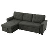 Elliot Sectional Sofa | 84" | Sleeper | Storage Chaise | Dark Gray
