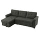Elliot Sectional Sofa | 84" | Sleeper | Storage Chaise | Dark Gray
