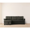 Ruben 84 Inch Reversible Sleeper Sectional Sofa Storage Chaise Dark Gray By Casagear Home BM287922