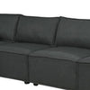 Kode 132 Inch Modular Sofa with Reversible Chaise and Pillows Dark Gray By Casagear Home BM287932