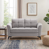 Odin Loveseat | 60" | Tufted Cushions | Light Gray Velvet