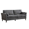 Otto Sofa | 77" | Throw Pillows | Dark Gray Velvet
