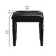Kya Vanity Stool | 20’’ | Tufted Black Faux Leather | Turned Legs BM287977