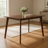 Bev Dining Table | 47" | Sleek Frame | Dark Walnut Rubberwood