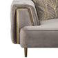 Luxi 54 Inch Accent Chair Classic Button Tufted Gray Velvet Upholstery By Casagear Home BM288024