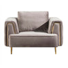 Luxi Accent Chair | Button Tufted | Gray Velvet