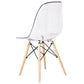 Louie 21 Inch Modern Side Chair Wood Finished Legs Translucent Seating By Casagear Home BM288110