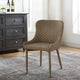 Tom 16 Inch Modern Dining Chair Set of 4 Beige Vegan Faux Leather Metal Legs By Casagear Home BM288160