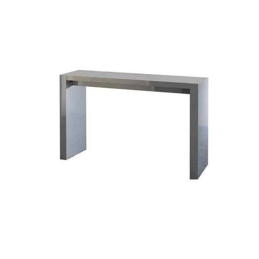 Joey Bar Table | 60" | Lacquered Gray | Composite Wood