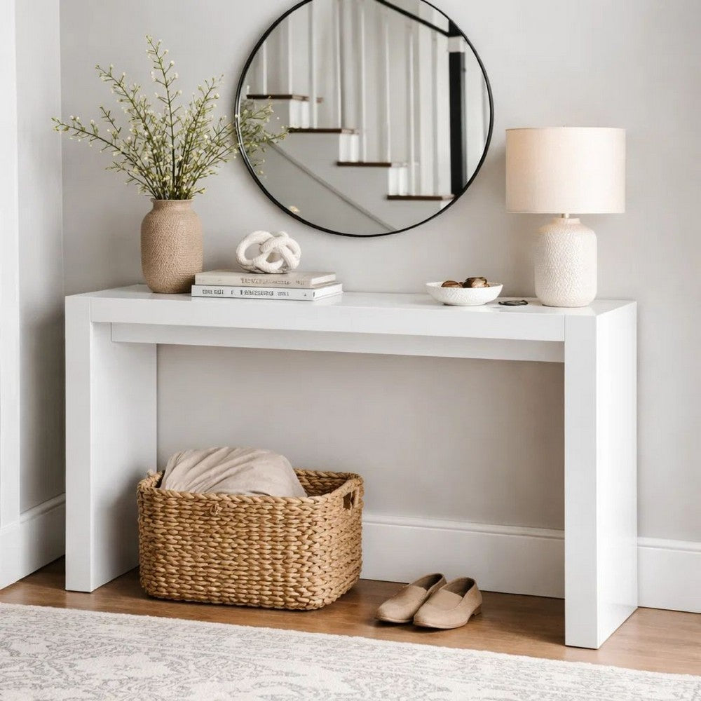 Joey Bar Table | 60" | Lacquered White | Composite Wood