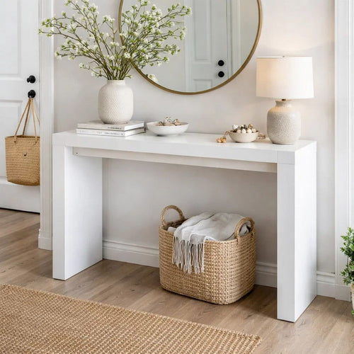 Joey Bar Table | 60" | Lacquered White | Composite Wood