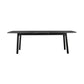 Dene 79-98 Inch Modern Extendable Rectangle Dining Table Black Brushed Oak By Casagear Home BM293104