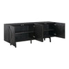 Dene 79 Inch Serving Cabinet Buffet Sideboard Console with 4 Doors Black BM293106
