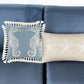 Set of 2 Decorative Throw Pillows, Seahorse and Starfish Polyester, Tassels By Casagear Home