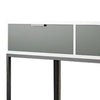 39 Inch Console Sideboard Table with Shelves and Drawer, White, Green By Casagear Home