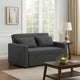 Vito Sleeper Loveseat | 56" | Side Pocket | Dark Gray Linen