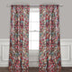 Burges Curtain Panel | 84" | Red & Pink Reed Print
